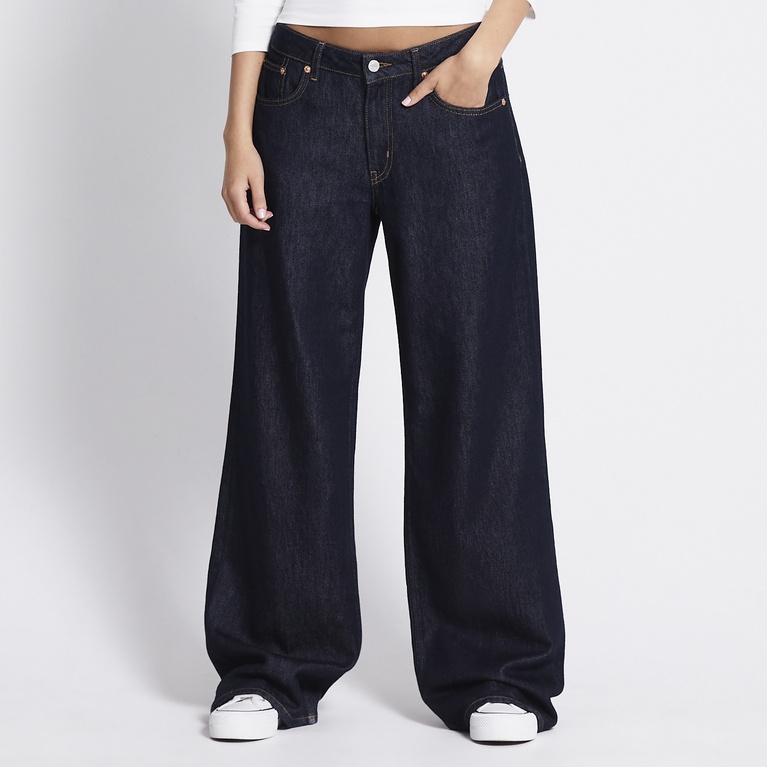 Mid waist wide jeans "Optiwide" Rinse